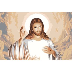 Картина по номерам Иисус в небесах на стену