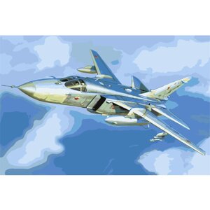 Картина по номерам Истребитель Су-24 на стену