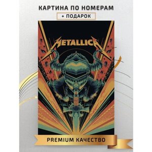 Картина по номерам Металлика / Metallica холст на подрамнике 40*60
