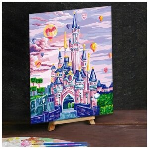 Картина по номерам на холсте 4050 см «Замок с воздушными шарами»