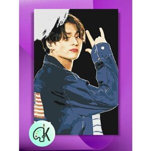 Картина по номерам на холсте BTS JK Чонгуки, 40 х 50 см