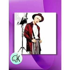 Картина по номерам на холсте BTS Ким Сокджин Эстетика, 40 х 40 см