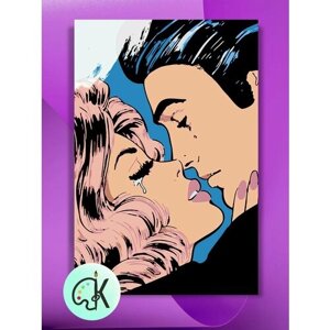Картина по номерам на холсте Любовь Комикс, 40 х 60 см
