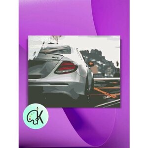 Картина по номерам на холсте Mercedes AMG на парковке, 30 х 40 см