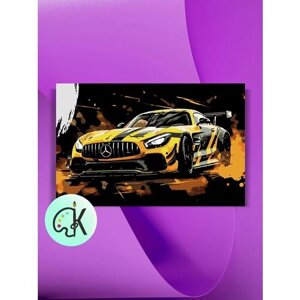 Картина по номерам на холсте Mercedes GT, 40 х 60 см