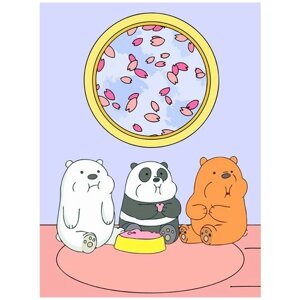 Картина по номерам на холсте мультфильм Вся правда о медведях - 8707 В 30x40