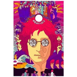Картина по номерам на холсте Музыка Beatles Джон Леннон - 7485 В 60x40