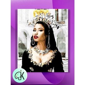 Картина по номерам на холсте Nicki Minaj Queen, 40 х 50 см