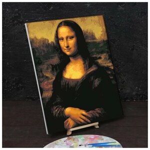 Картина по номерам на холсте с подрамником "Мона Лиза" Леонардо да Винчи 40х50 см