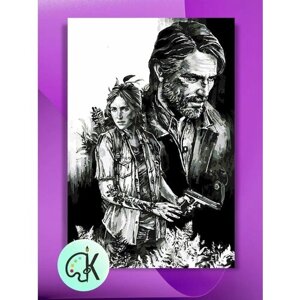 Картина по номерам на холсте The Last of Us - Элли и Джоэл, 40 х 60 см