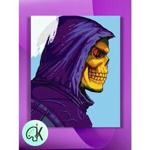 Картина по номерам на холсте В Профиль - Skeletor, 40 х 60 см
