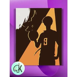 Картина по номерам на холсте Волейбол - Кагеяма, 40 х 50 см