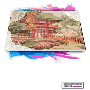 Картина по номерам на холсте Японская гравюра - Архитектура, 40 х 60 см