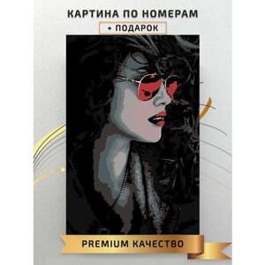 Картина по номерам Портрет крутой девушки Арт / portrait of a colored girl холст на подрамнике 40*60