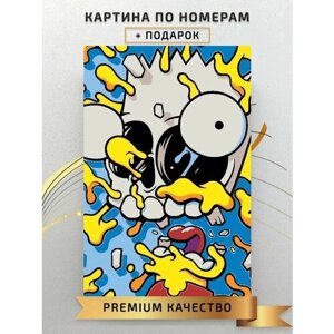 Картина по номерам Симпсоны Барт / The Simpsons Bart холст на подрамнике 40*60