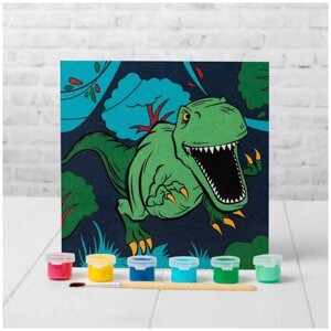Картина по номерам ТероПром 4719043 «Динозавр в джунглях» 1515 см