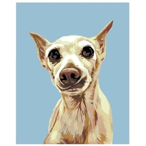 Картина по номерам, "Живопись по номерам", 48 x 60, A244, собака, животная, белой, декоративная, для комнаты, домашний