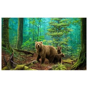 Картина стразами Медведи в лесу