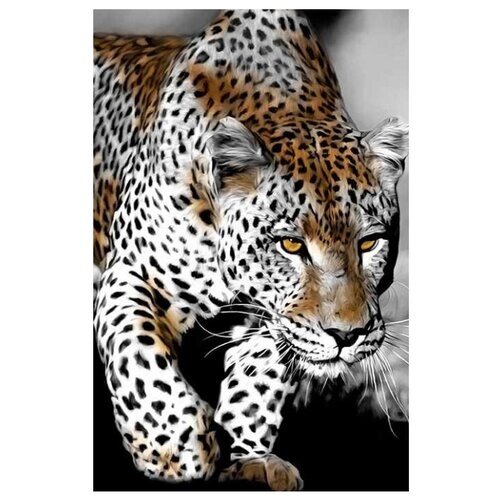 Картина стразами Пронзительный взгляд леопарда от компании М.Видео - фото 1