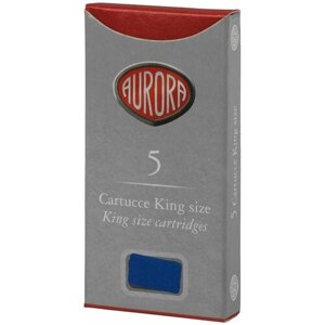 Картридж (чернила) AURORA (Аврора) Королевский размер" синий, 5 шт в упаковке