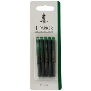 Картридж (чернила) PARKER Penman (Паркер) зеленый 5 шт в упаковке