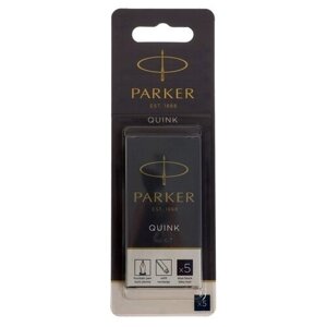 Картридж для перьевой ручки PARKER Quink Z11 в блистере (5 шт.) черный/синий