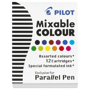 Картридж для перьевой ручки PILOT IC-P3-AST (12 шт.) разноцветный
