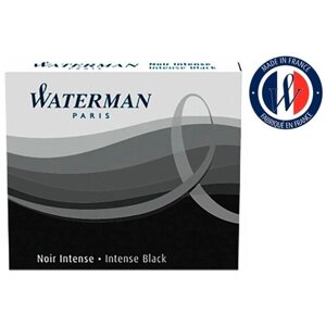 Картридж waterman international 52011черный чернила для ручек перьевых (6шт)