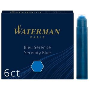 Картридж Waterman International 52012 CWS0110950 синие чернила для ручек перьевых 6шт
