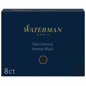 Картриджи чернильные Waterman Standart, черный, 8шт, картонная коробка, 152506