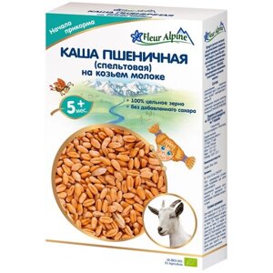 Каша Fleur Alpine на козьем молоке Органик пшеничная (спельтовая), 5 мес., 200 г