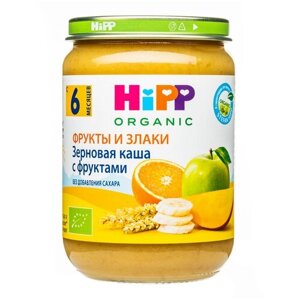 Каша HiPP органическая безмолочная зерновая с фруктами, с 6 месяцев