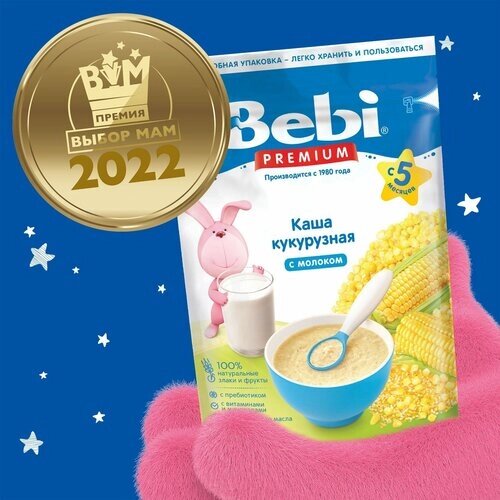 Каша молочная Bebi Premium Кукурузная с 5 месяцев, 200 г от компании М.Видео - фото 1