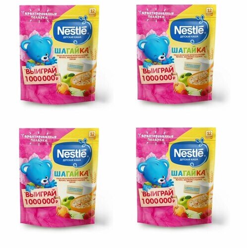 Каша молочная Nestle 5 злаков яблоко-земляника-персик с 12 месяцев 190 г 4 шт от компании М.Видео - фото 1