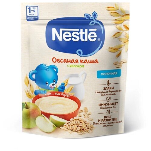 Каша молочная овсяная с яблоком для продолжения прикорма Nestlé 200г от компании М.Видео - фото 1