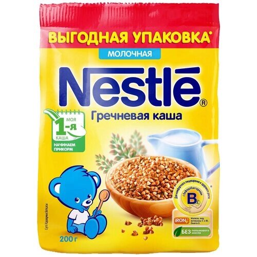 Каша Nestlé молочная гречневая, с 4 месяцев, 200 г от компании М.Видео - фото 1