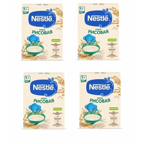 Каша Nestle безмолочная рисовая с 4 месяцев 200 г 4 шт от компании М.Видео - фото 1