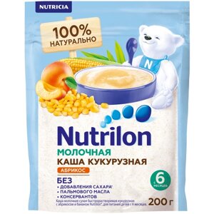 Каша Nutrilon (Nutricia) молочная кукурузная с абрикосом, с 6 месяцев, 200 г