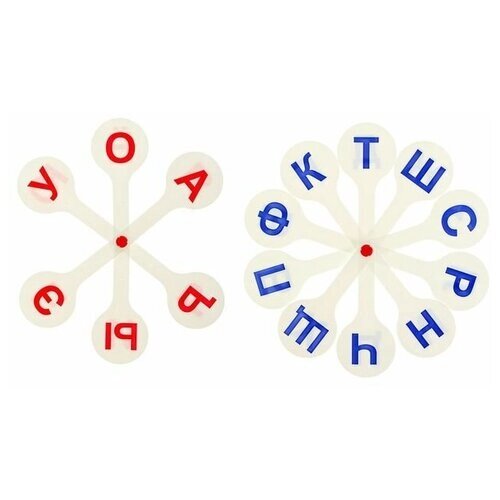 Касса "Веер", в наборе 2 веера: гласные и согласные буквы (1 шт.) от компании М.Видео - фото 1