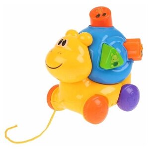 Каталка-игрушка Shantou Gepai Улитка-сортер (5841), желтый/голубой