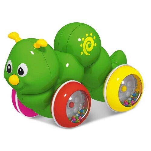 Каталка-игрушка Stellar Гусеница (01393), зеленый от компании М.Видео - фото 1
