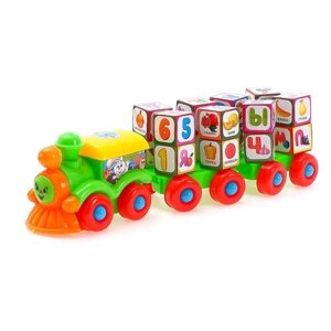 Каталка-игрушка Zabiaka Умный паровозик 3685392, многоцветный