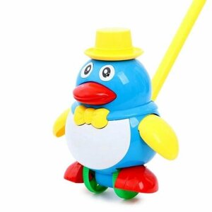 Каталка на палочке «Пингвин», цвета микс (комплект из 3 шт)