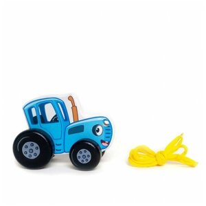 Каталка Синий Трактор BochArt Деревянная игрушка