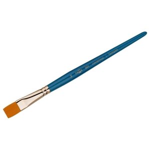 Кисть ГАММА Галерея,14 синтетика, плоская, короткая ручка (301014)14, 1 шт., синий