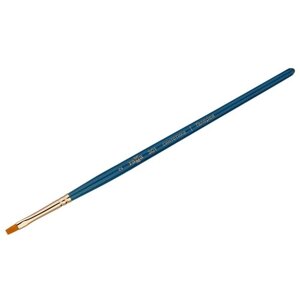 Кисть ГАММА Галерея №2, синтетика, плоская, короткая ручка (301002)2, 1 шт., синий