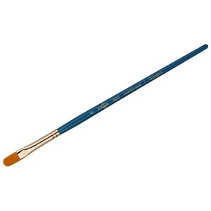Кисть ГАММА Галерея,8 синтетика, плоскоовальная, короткая ручка (303008)8, 1 шт., синий