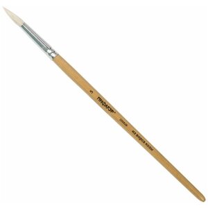Кисть пифагор, коза, круглая,5, деревянная лакированная ручка, с колпачком, 200828 В комплекте: 30шт.