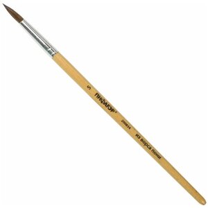 Кисть пифагор, пони, круглая,5, деревянная лакированная ручка, с колпачком, 200834