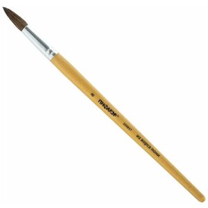 Кисть пифагор, пони, круглая,8, деревянная лакированная ручка, колпачок, пакет с подвесом, 200837 В комплекте: 5шт.